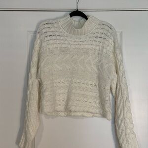 Cream Cable Knit  Sweater